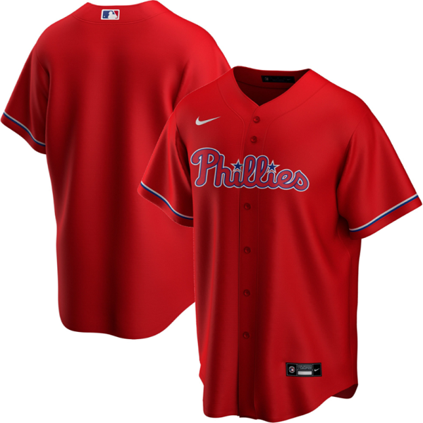 Youth Philadelphia Phillies Blank Red Cool Base Stitched Baseball Jersey